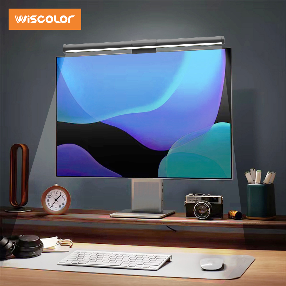 Desk Setup Lamp - Wiscolor LED-schermmonitor Hangende lichtbalk LCD Computer