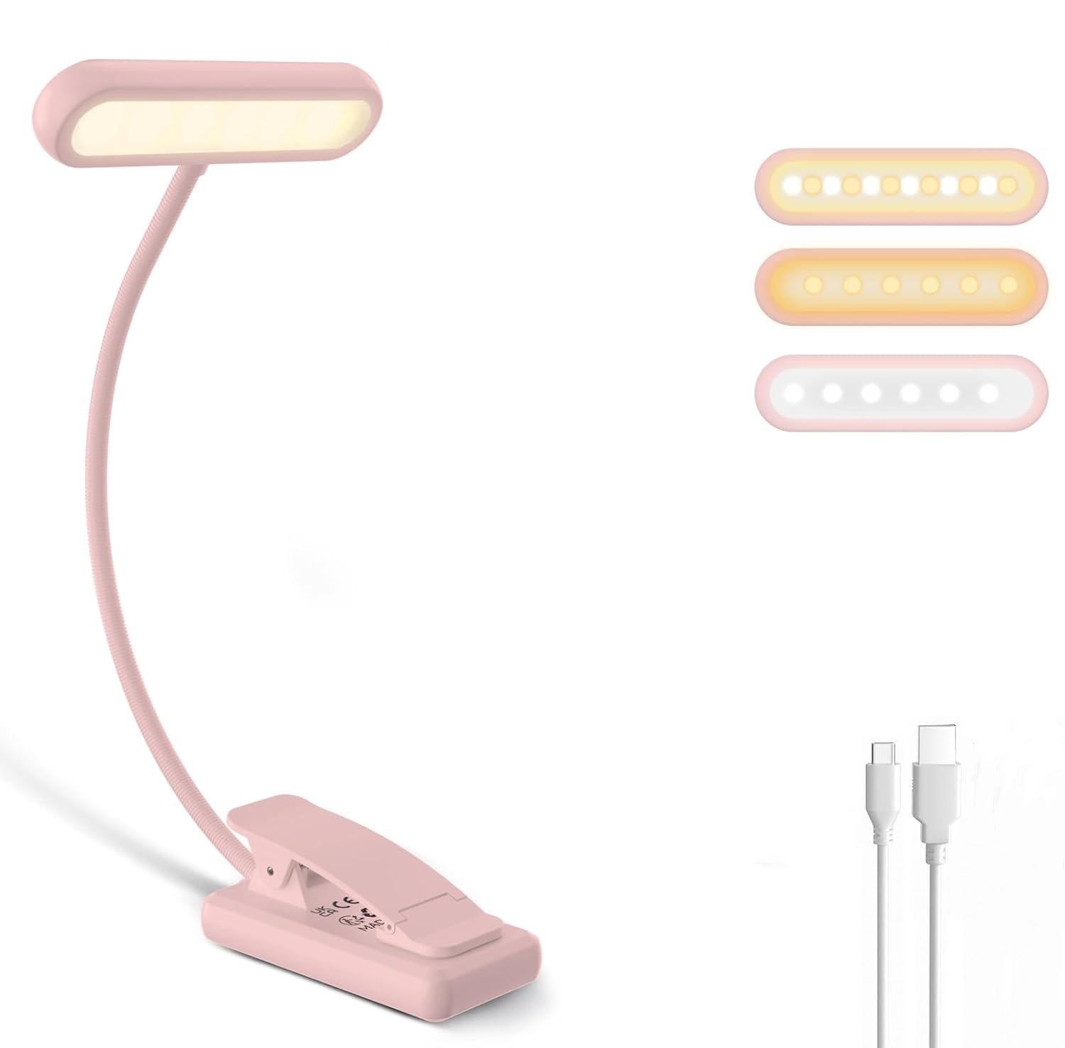 Leeslamp Boekklem Zwart/Wit/Ro - Desk Setup Lamp recensie en prijs