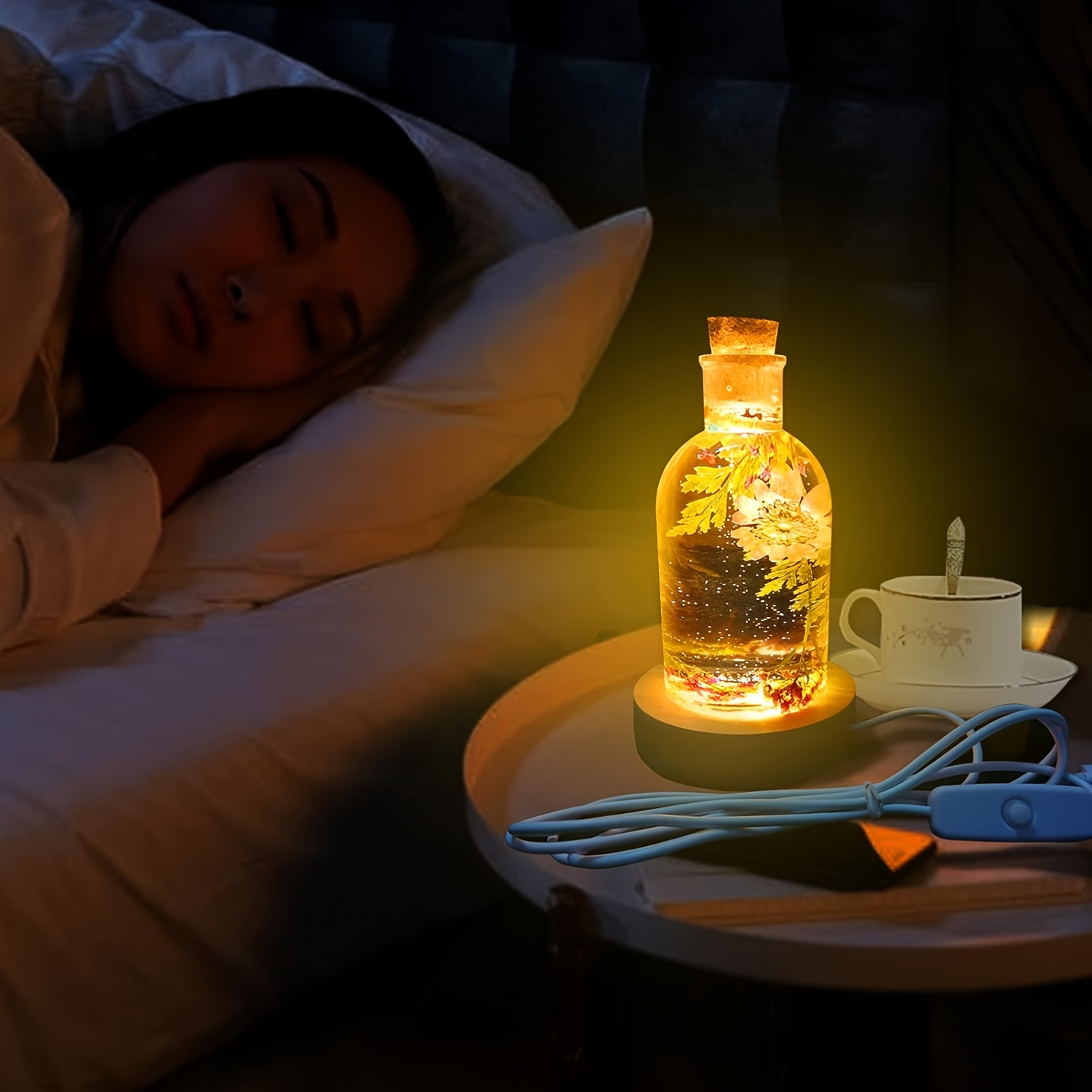 Drift Bottle Lichtset met hars - Desk Setup Lamp recensie en prijs